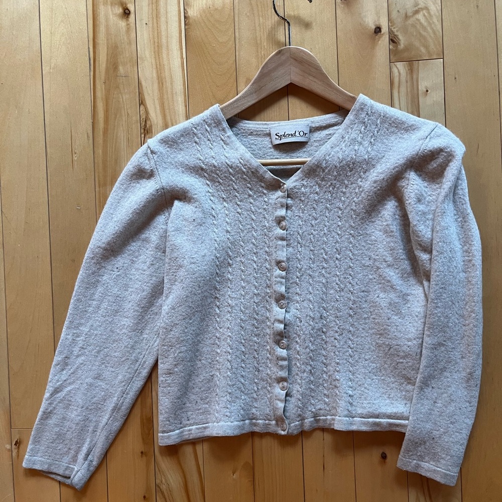 Splendid Wool Beige Cardigan